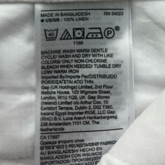 BANANA REPUBLIC White Linen Dress Pants Trousers Size 8 - Picture 5 of 10